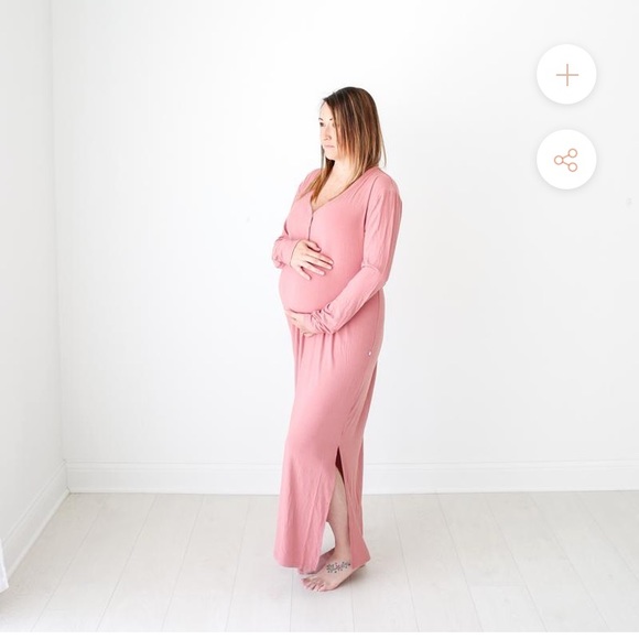 NWT Bamboo Blend Rose Maxi Dress  - Large (8/10) - Picture 4 of 8